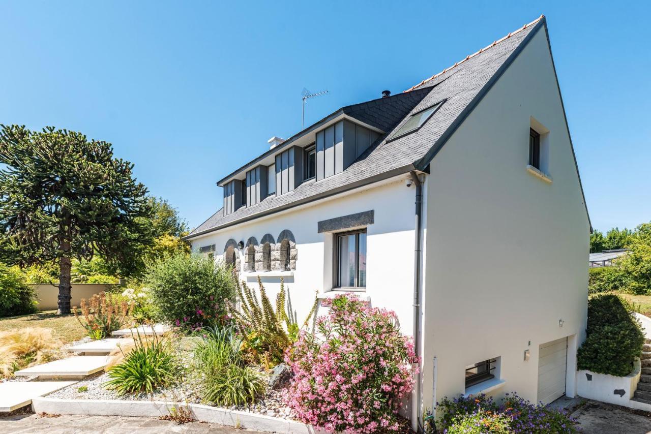 Les Peupliers - Maison De Vacances Avec Jardin Benodet Bagian luar foto